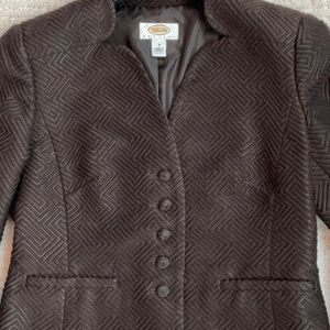 Vintage Talbots Brown Textured Jacket 4P